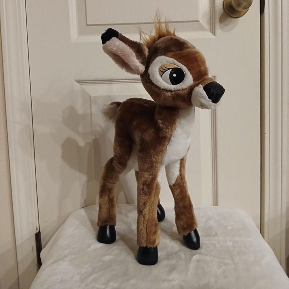 Vintage 70s Disneyland Walt Disney World 17" Bambi Deer Plush Stuffed Standing